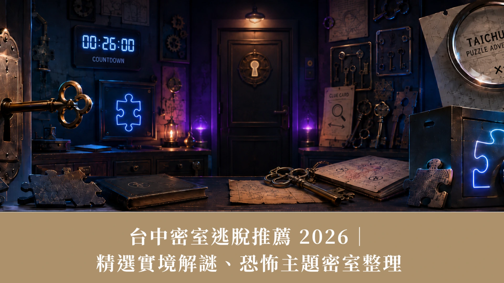 2026 台中密室逃脫推薦｜精選實境解謎、恐怖主題、新手友善密室整理